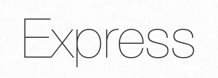 Logo d'Express, framework basé sur Node.js utilisé pour créer le serveur web de la stack