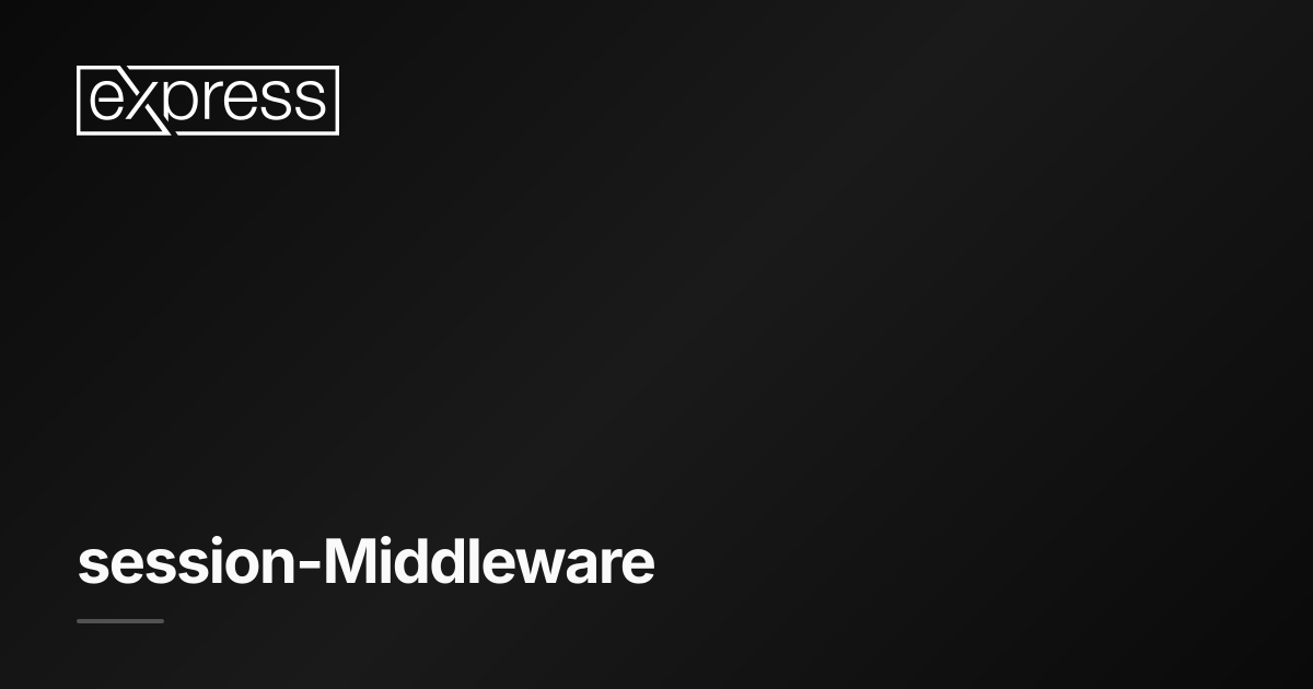Express Session session-Middleware · Express.js