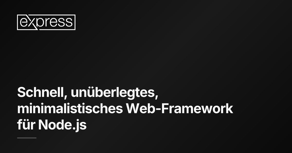 Express.js · Node.js web application framework
